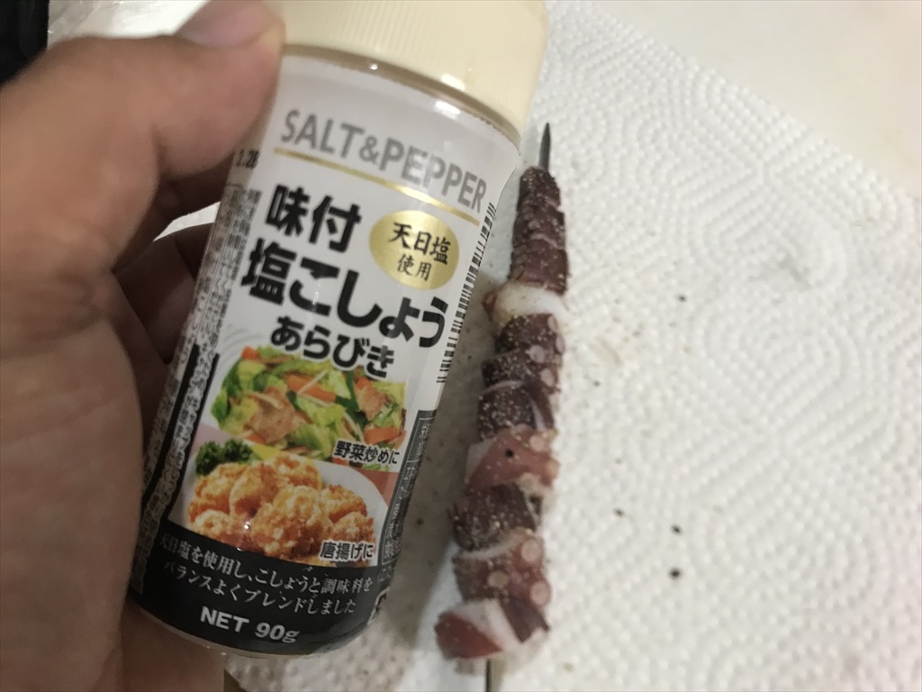 タコのおつまみレシピ！たこの串焼きがシンプルで美味い！